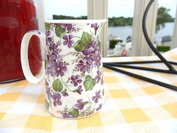 Cream Jug In Ditsy Violet Design, 6 of 8