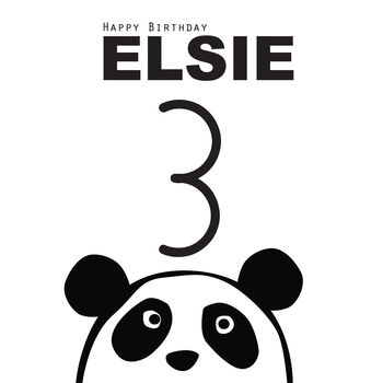 Happy Birthday Panda Boy / Girl Age Greeting Card, 2 of 3