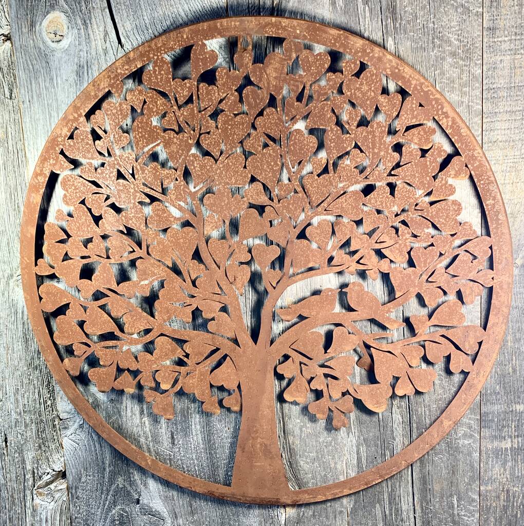 Rusted Heart Tree Wall Plaque Lo104, 1 of 6