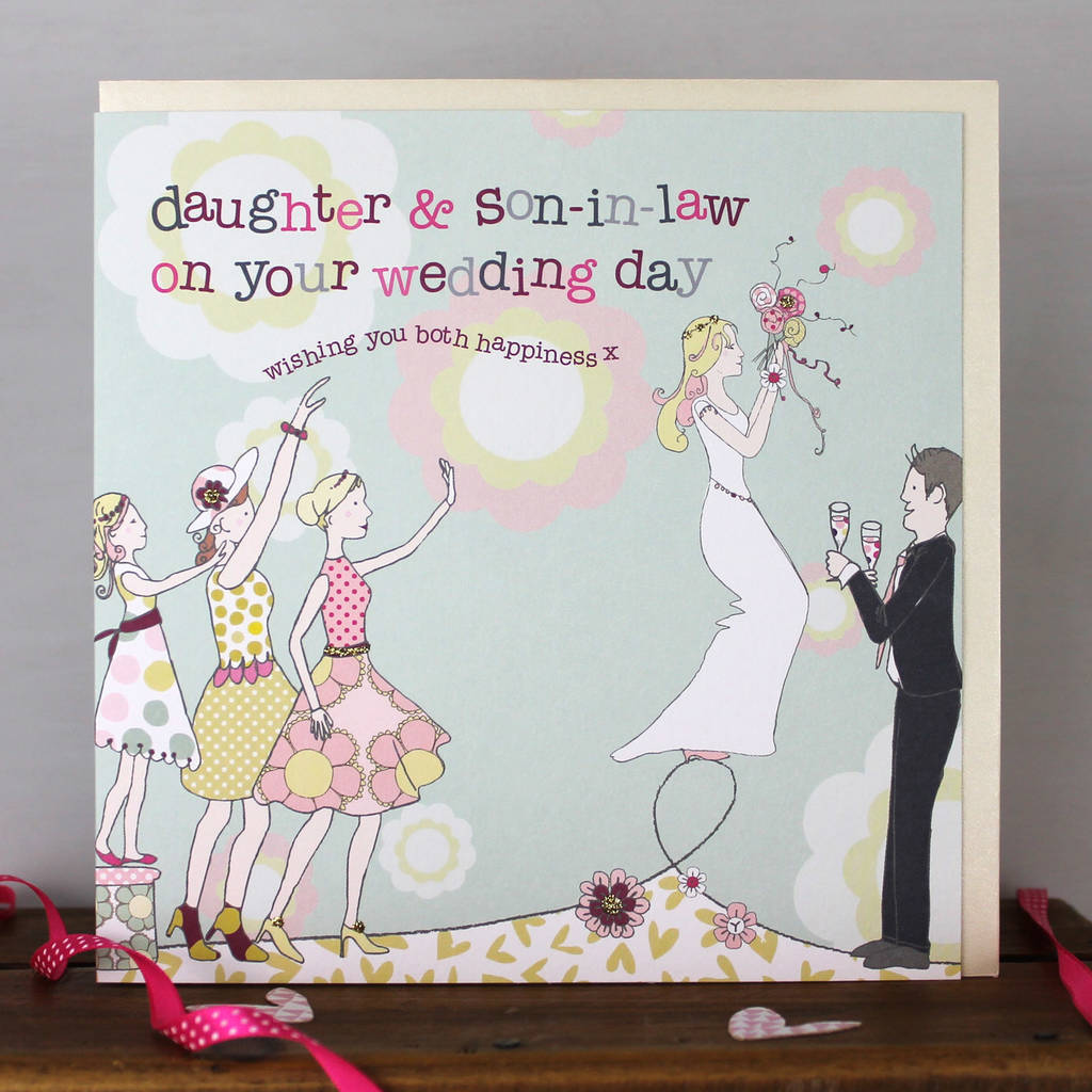 daughter and son in law wedding card by molly mae