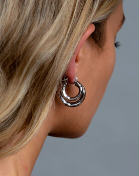 Mini Chateau Hoops Sterling Silver, 6 of 6