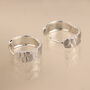Chunky Silver Plated Embossed Hoop Earrings – 15mm, thumbnail 4 of 7
