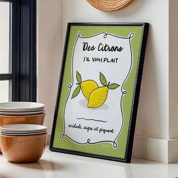 Des Citrons S'il Vous Plait, Lemons Please Print, 3 of 7