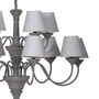 Grey Chandelier With Twelve Cream Shades, thumbnail 2 of 2