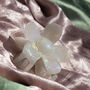 Shiny Flower Claw Hair Clip In White, thumbnail 1 of 3