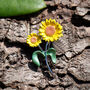 Sunflower Classic Yellow Flower Brooch, thumbnail 1 of 6