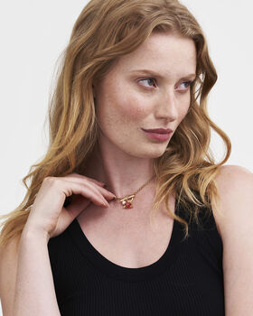 English Rose Pearl Gold Chain Necklace, 2 of 8