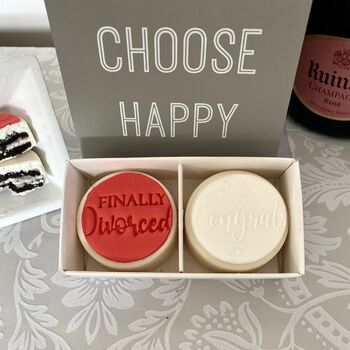 'Finally Divorced' Chocolate Covered Oreo Twin Gift, 2 of 12