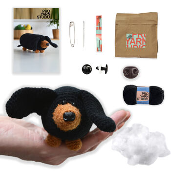 Cute Sausage Dog Crochet Kit, 3 of 5