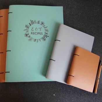 Personalised Leather Recipe Book, 6 of 12