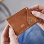 Leather Credit Card Wallet With Brass Popper, thumbnail 1 of 8