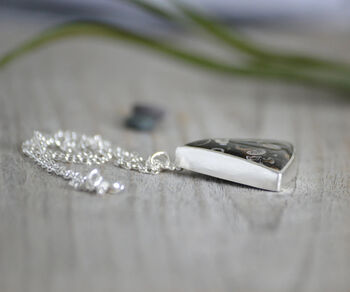 Triangular Turritella Agate Necklace, 2 of 5