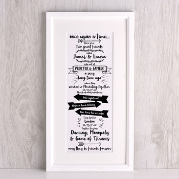Personalised Story Of Our Friendship Print, 2 of 4