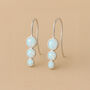 Sterling Silver White Opal Trio Drop Earrings, thumbnail 1 of 4