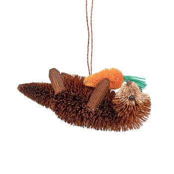 Christmas Bristle Otter Decoration, 14cm, 2 of 2