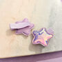 Pink Aurora Holographic Star Hair Clips, thumbnail 2 of 2