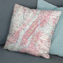 New York Vintage Map Faux Suede/Organic Cotton Cushion, thumbnail 1 of 6