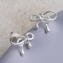 Sterling Silver Bow Studs, thumbnail 4 of 5