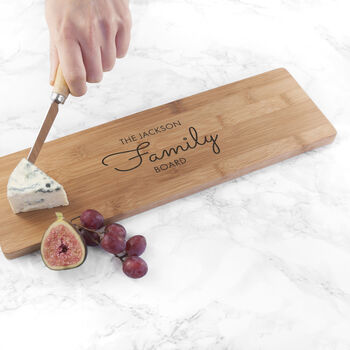 Personalised Bamboo Family Serving Board, 2 of 5