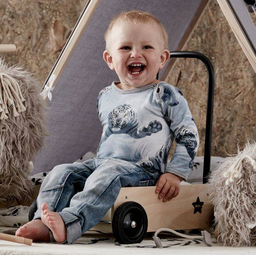 personalised wooden walker by little baby company