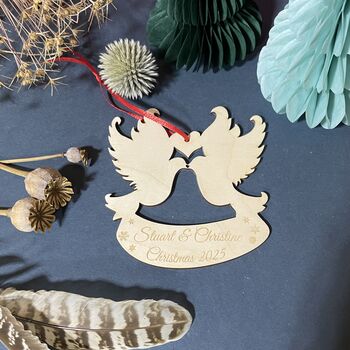Personalised Christmas Doves Decoration, 11 of 12