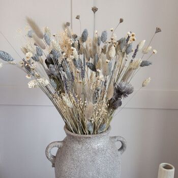 Grey Dried Flower Arrangement With Bunny Tails, 2 of 7