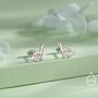Cute Dinosaur Stud Earrings In Sterling Silver, thumbnail 10 of 12