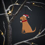 Fox Red Labrador Dog Christmas Decoration Personalisation Available, thumbnail 5 of 5