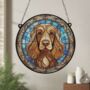 Cocker Working Brown Stained Glass Effect Suncatcher, thumbnail 4 of 6