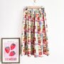 Garden Print Cotton Fabric Skirt, thumbnail 5 of 6