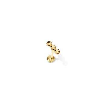 14 Carat Gold Disco Tragus, Solid Gold Labret Earring, 2 of 5