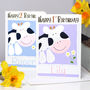 Personalised Farm Cow Age Birthday Card, thumbnail 1 of 9