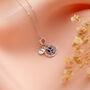 Virgo Zodiac Necklace Silver September Birthstone Gift, thumbnail 3 of 6