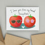 Tomatoes Funny Valentine Or Anniversary Card, thumbnail 1 of 2