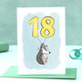Badger 18th Birthday Card, thumbnail 1 of 7