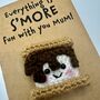 Personalised Smore Campfire Crochet Birthday Card Handmade, thumbnail 12 of 12