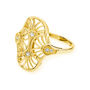 Art Deco Oval Ring In Gold Plated, thumbnail 1 of 6