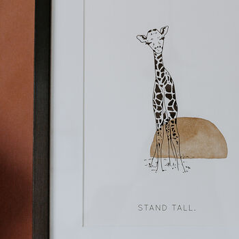 Giraffe 'Stand Tall' Print, 3 of 3
