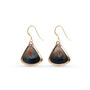 Ceramic, Glass And Gold Eclipse Teardrop Earrings, thumbnail 1 of 4