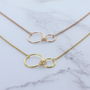 Infinity Family Necklace Gold Plated Sterling Silver, thumbnail 1 of 3