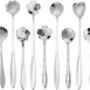 Set Of Nine Stainless Steel Flower Latte Coffee Spoons, thumbnail 3 of 9