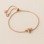 Rose Gold Plated Sterling Silver Bee Bracelet, thumbnail 5 of 6