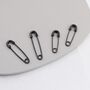 Safety Pin Hoop Earrings In Sterling Silver, thumbnail 4 of 12