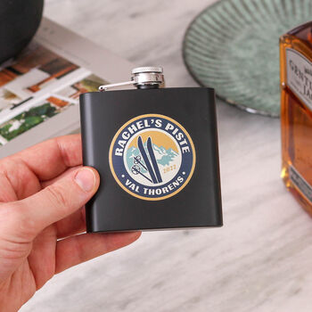 Personalised Ski Hip Flask Travel Gift For Birthday, 4 of 4