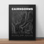 Cairngorms National Park Contours Art Print, thumbnail 1 of 6