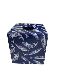 Tissue Box Cover Blue Fish, 2 of 3