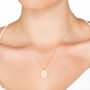 Beatrice Oval Gemstone Necklace Gold Plated Silver, thumbnail 3 of 12