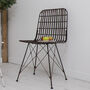 Rattan Scandi Style Dining Chair Brown, thumbnail 3 of 5