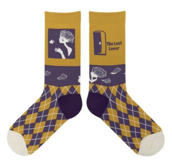 Surreal Illustration Mid Calf Length Socks, 5 of 6