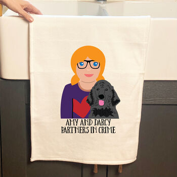 Build Your Own Personalised Dog Mum Gift Tea Towel, 4 of 12